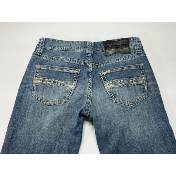 Rock & Roll Denim Mens Pistol Regular Straight Leg Blue Denim Jeans - Size 30x30 - Picture 5 of 10